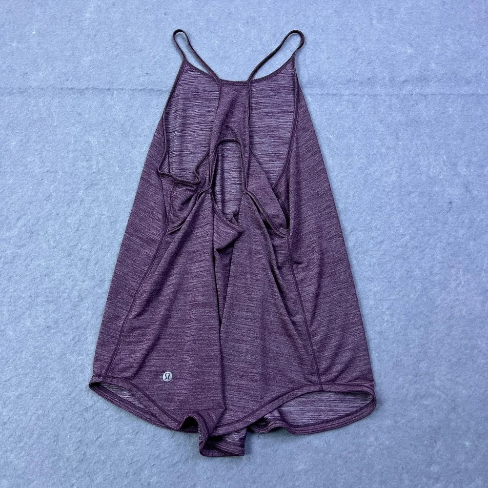 Lululemon Tank Women's 6‎ Fast As Light Singlet Heathered Bordeaux Drama W1NHKS